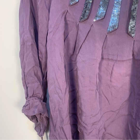 Sachin + Babi for Ankasa 100% Silk Sequin Embellished Blouse - Picture 5 of 15